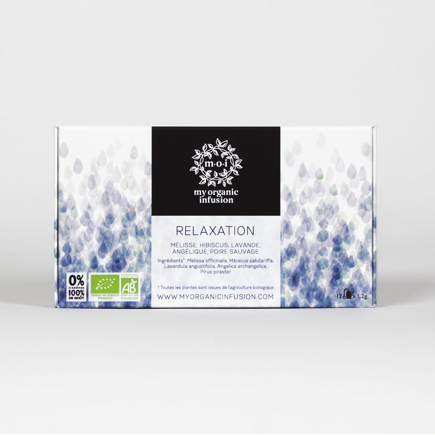 Découvrez notre infusion Relaxation bio, en coffret de 12 infusettes.