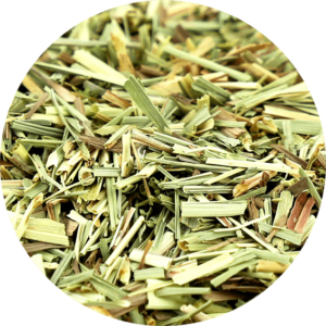 Zoom sur la citronnelle en feuille coupée