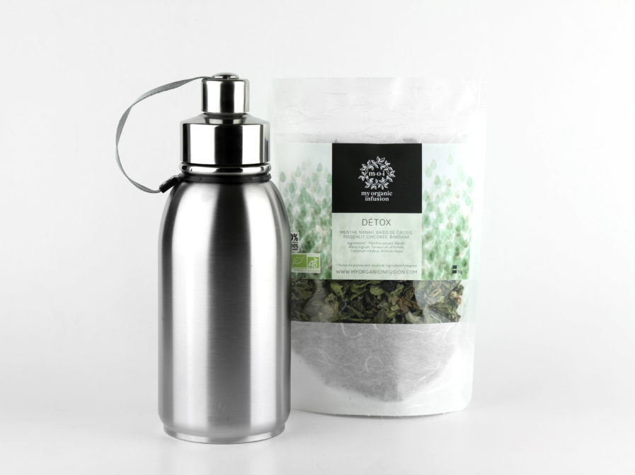 Gourde isotherme Gaspajoe avec un mélange MOI