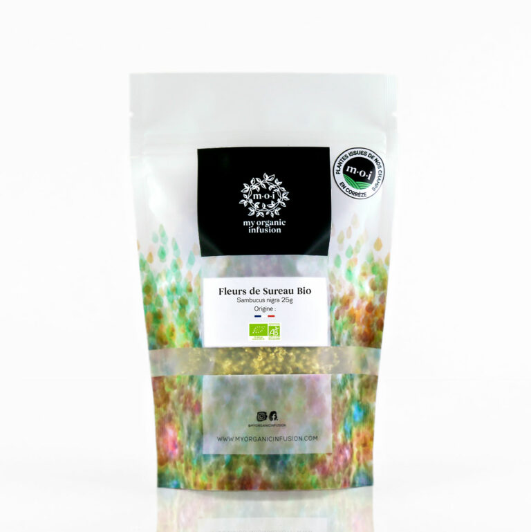 Fleurs de sureau bio issues de nos champs bio en corrèze 25g