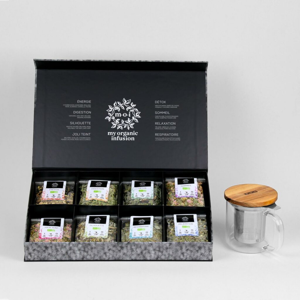 Coffret d'infusions avec un mug infuseur 300ml