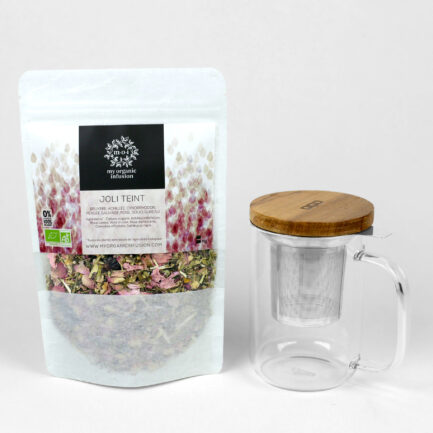 Infusion Joli Teint bio en vrac avec mug infuseur 450 ml