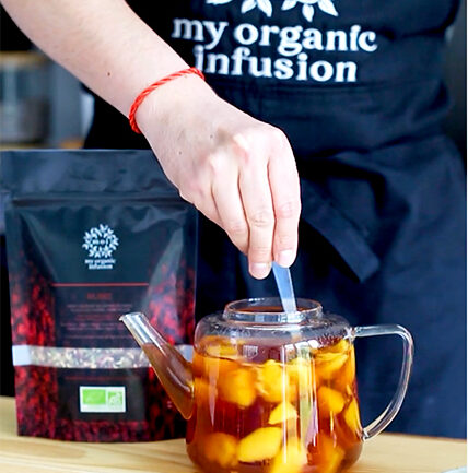 Ice tea maison infusion glacée rubis
