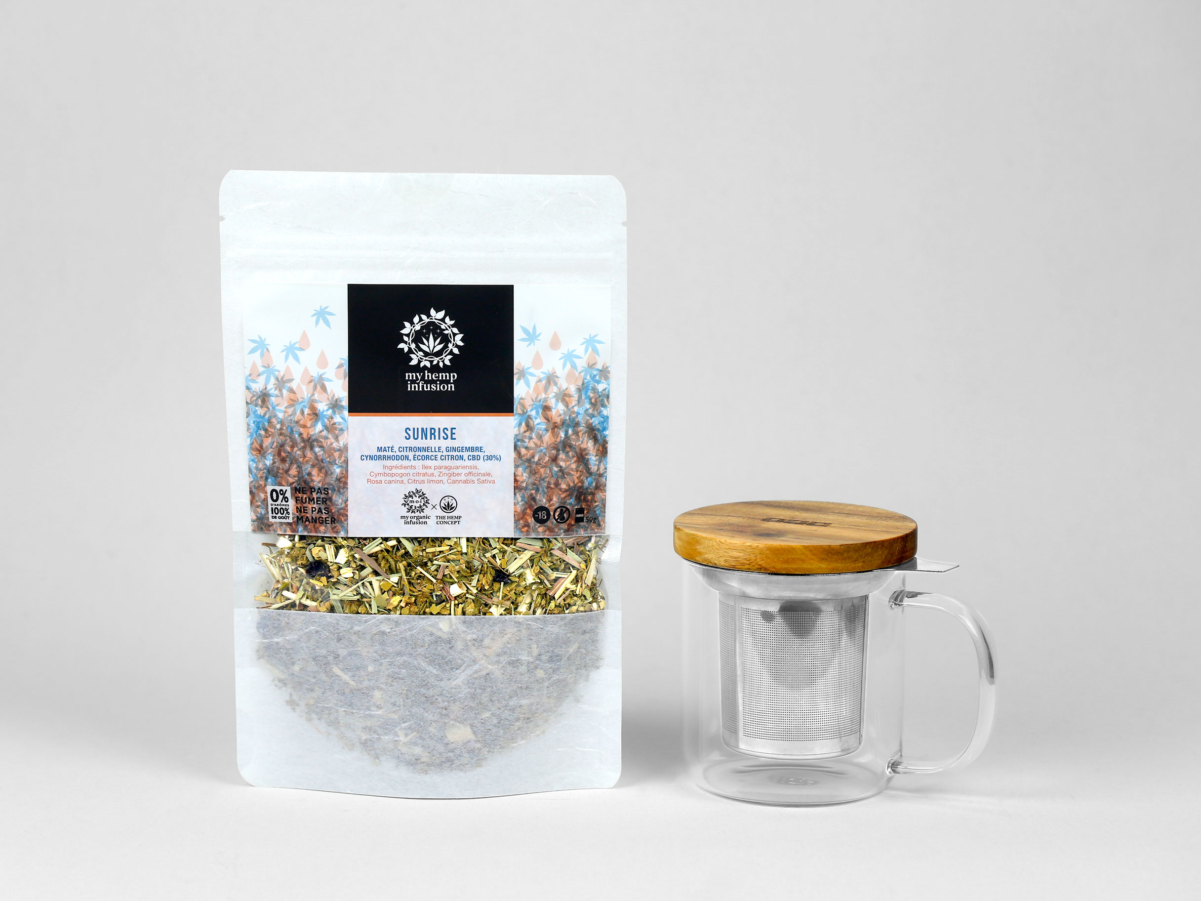 300ml-Sunrise Infusion au CBD Sunrise avec son mug infuseur 300ml