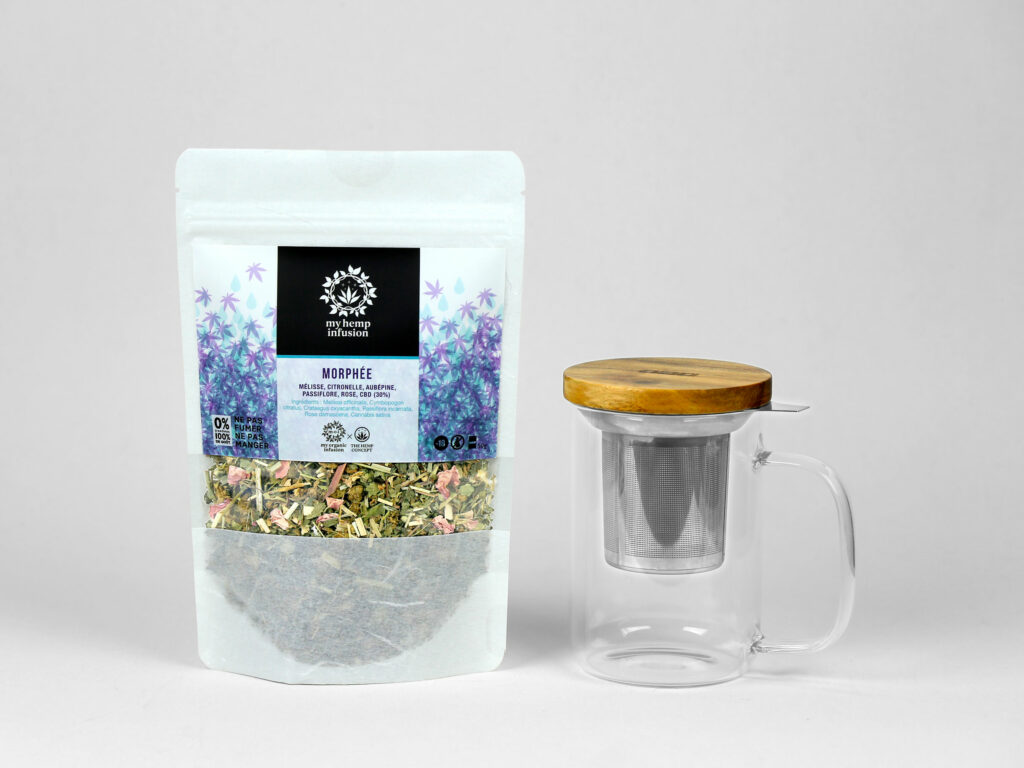 Infusion au cbd morphée avec son mug infuseur 450ml