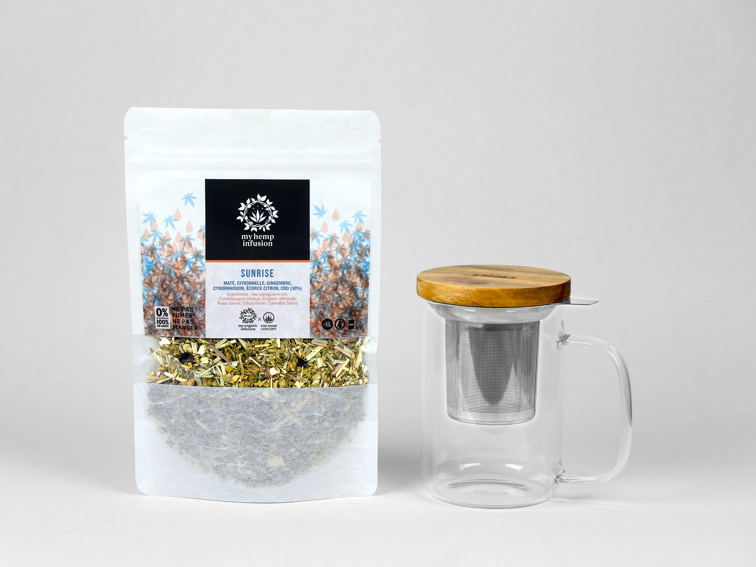 450ml-Sunrise Infusion au CBD Sunrise avec son mug infuseur 450ml