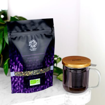 infusion Amethyste avec son mug infuseur inclus de 300ml