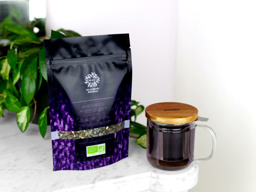 infusion Amethyste avec son mug infuseur inclus de 300ml