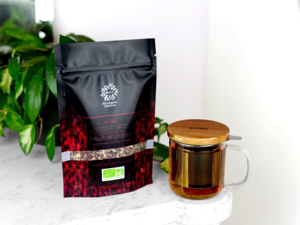 infusion Rubis avec son mug infuseur inclus de 300ml