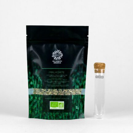 Infusion Malachite avec son infuseur en verre inclus