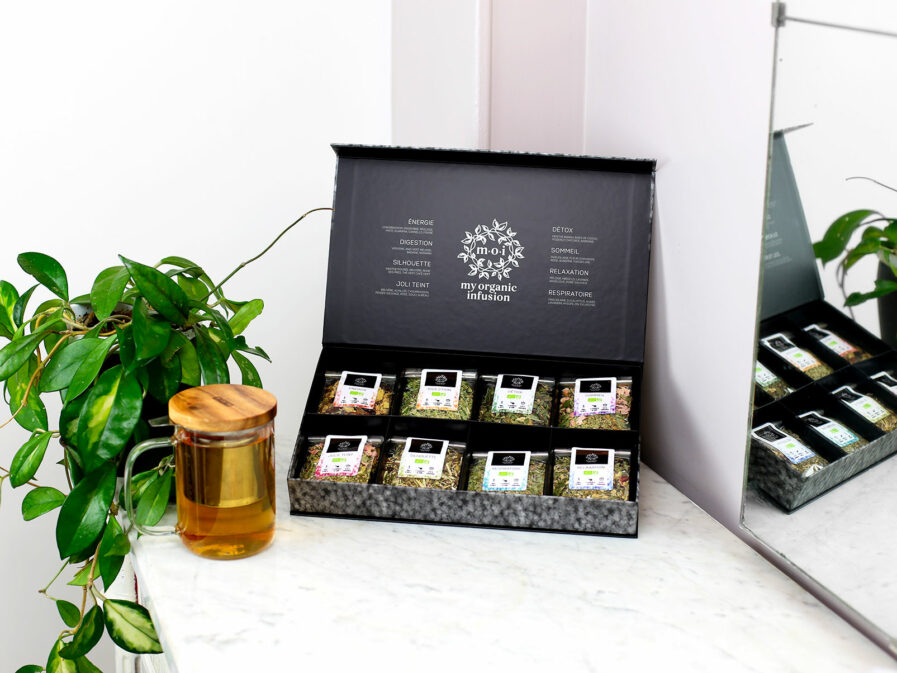 Coffret d'infusions en vrac avec son mug infuseur 450ml inclus