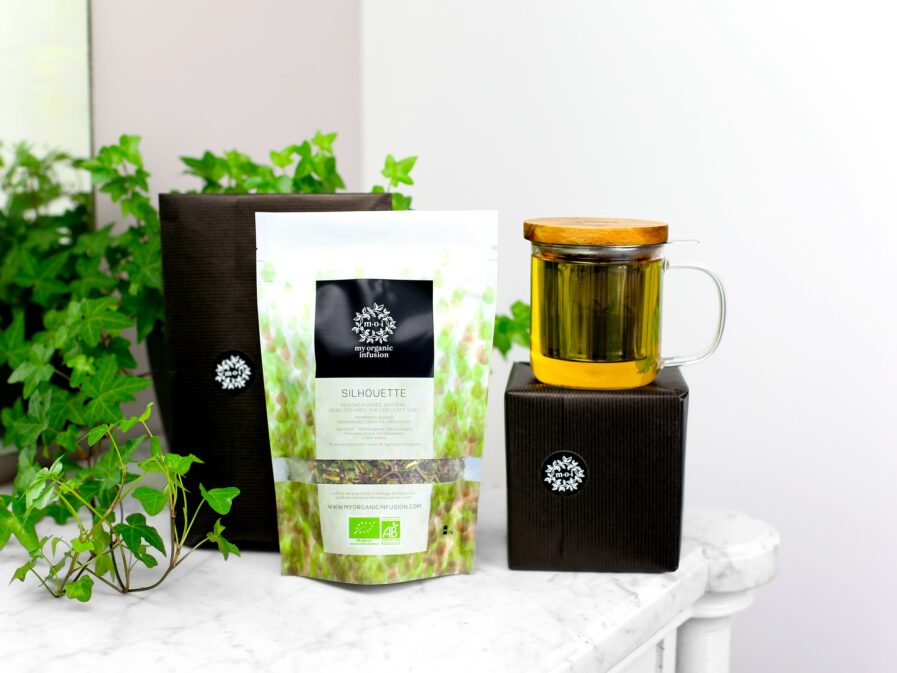infusion Silhouette en vrac infuseur inclus et son paquet cadeau