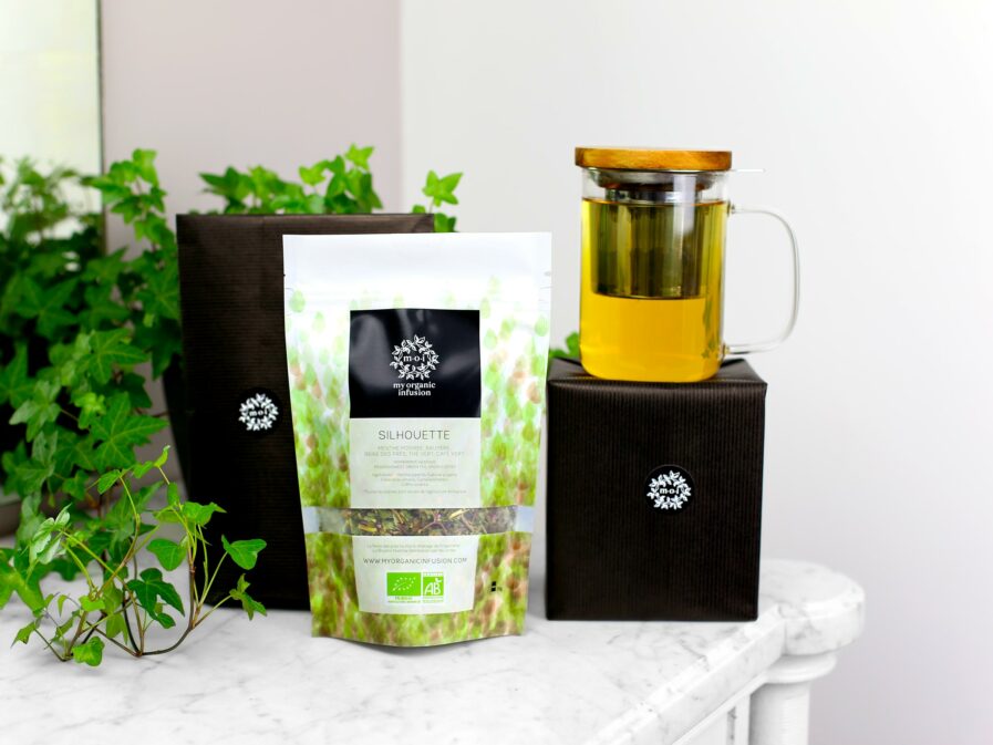 infusion Silhouette en vrac infuseur inclus et son paquet cadeau