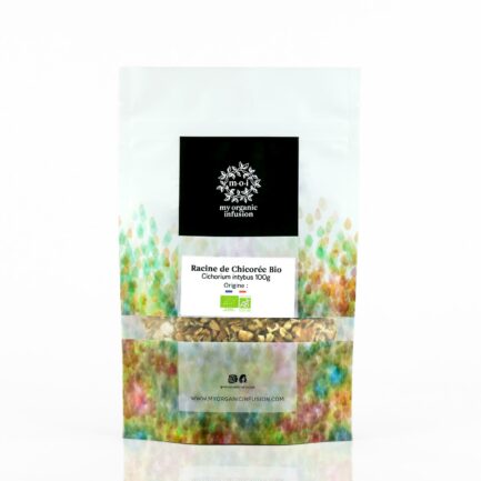 Racine de chicorée bio origine france dans son doypack de 100g