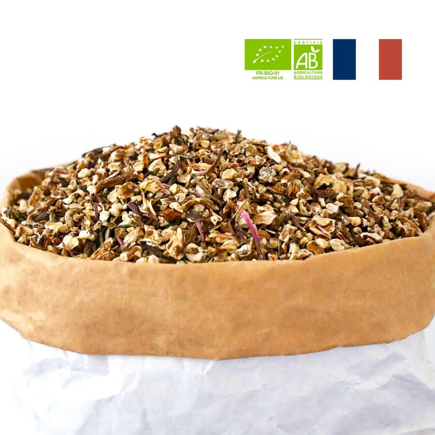 Racine de pissenlit bio origine france dans son sac herboriste