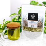 Infusion au CBD Sunrise dans une tasse sur une table